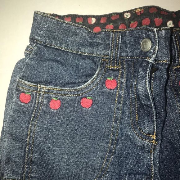 Gymboree Apple Print Jeans Size 8 - Picture 4 of 6